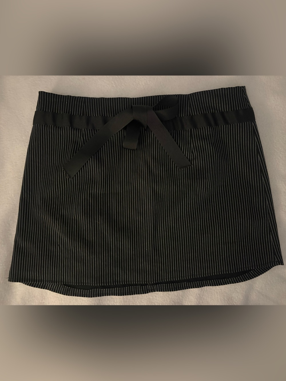 Vintage Pin Stripe Mini Skirt With Bow Detail